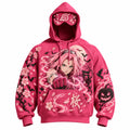 Halloween Anime-Print Hoodie