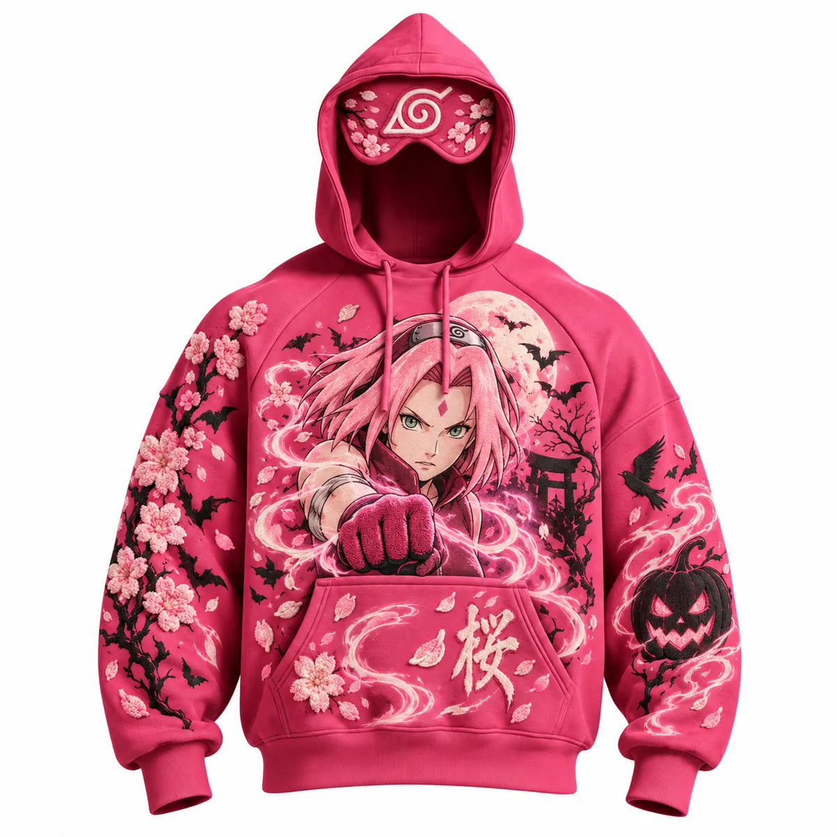 Halloween Anime-Print Hoodie