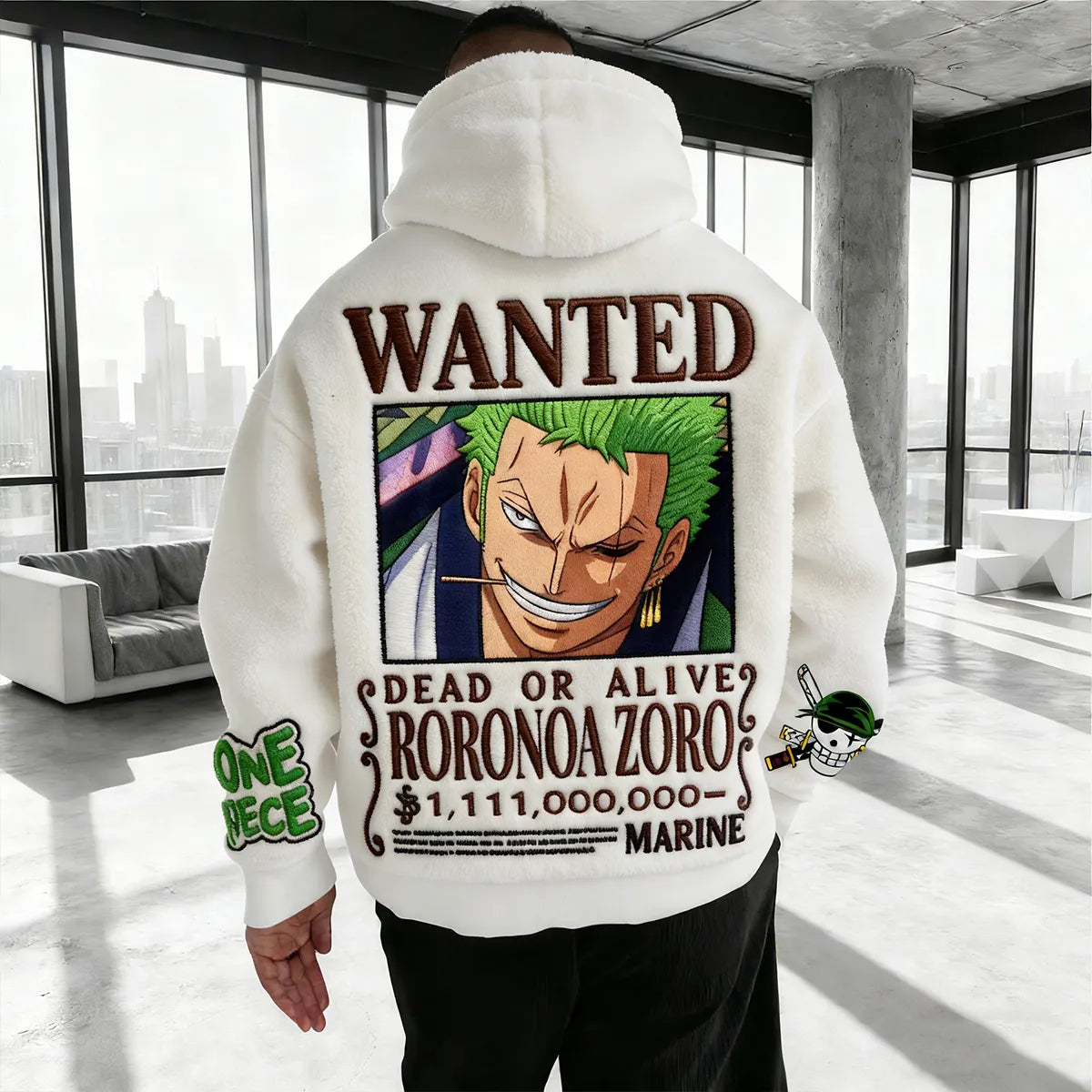 Color-blocked Plush Hoodie