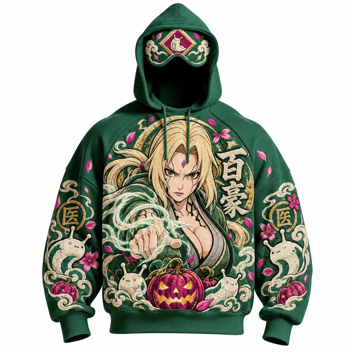Halloween Anime-Print Hoodie