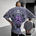 Unisex Anime-Style Retro Corduroy Oversized T-Shirt