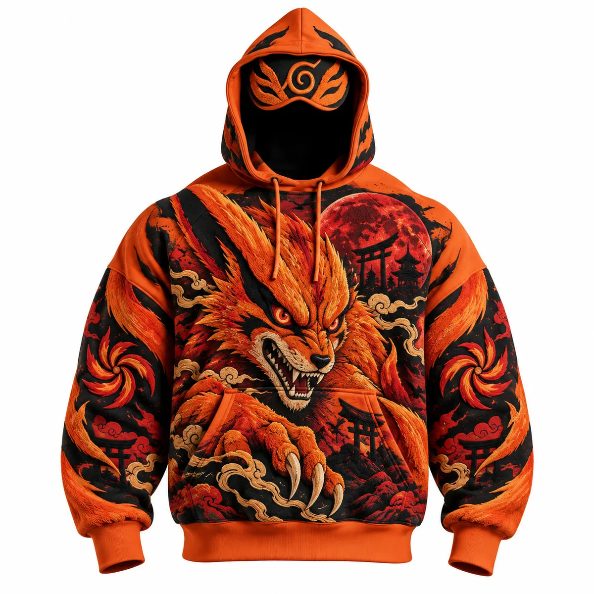 Halloween Anime-Print Hoodie