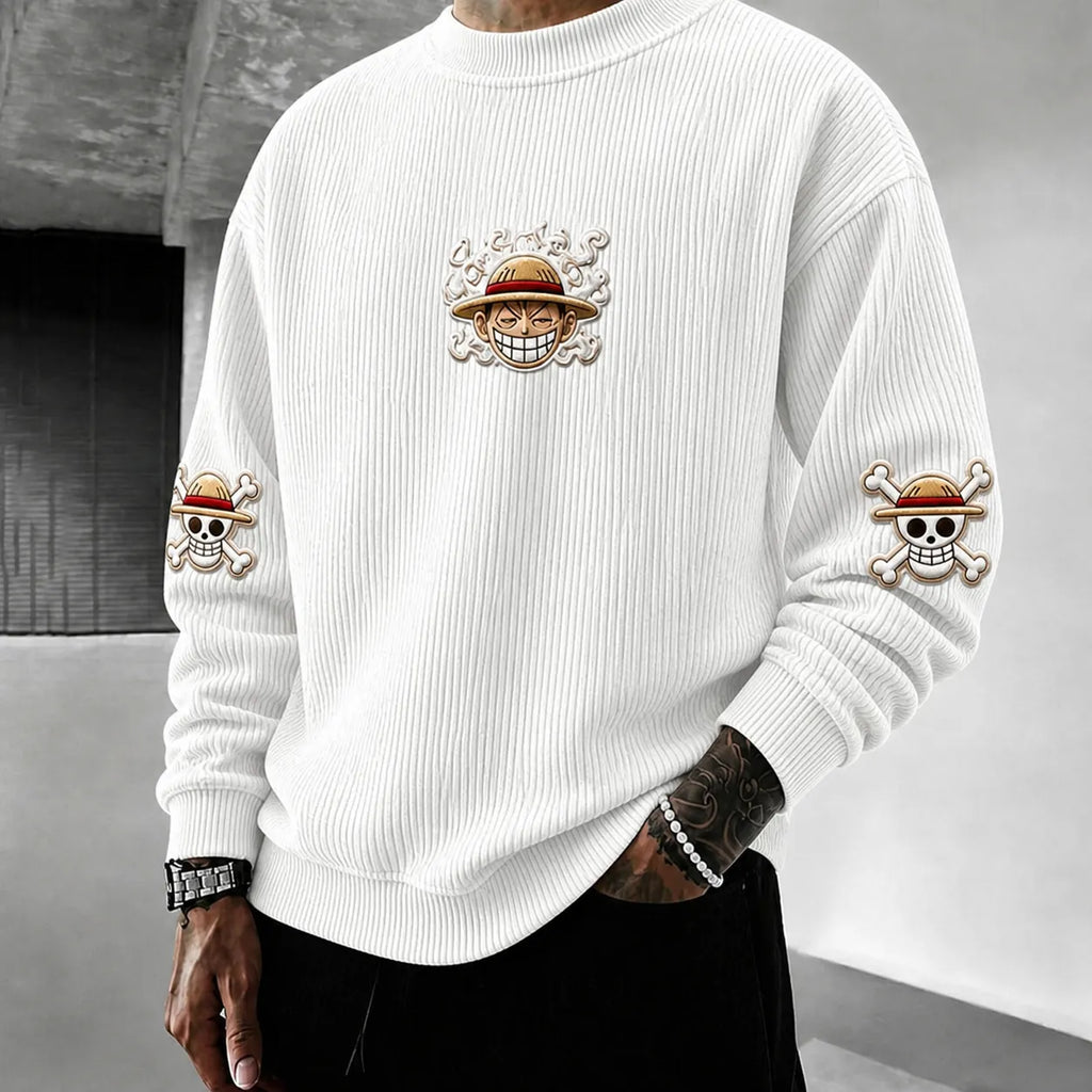 Unisex Anime-print Crewneck Sweatshirt