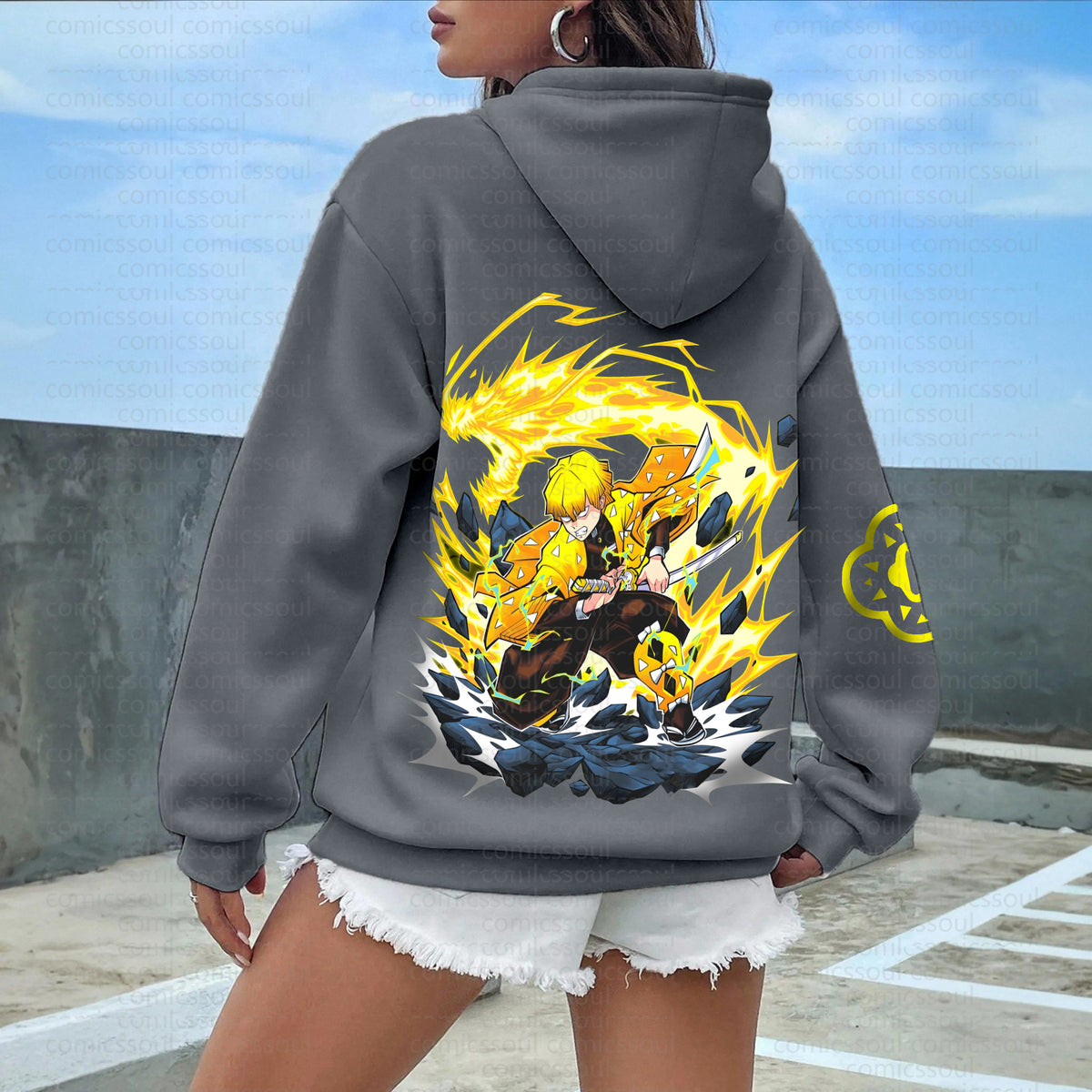 " Comicssoul " Anime Inspired Vintage Hoodie