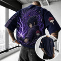 Unisex Anime-Style Retro Corduroy Oversized T-Shirt