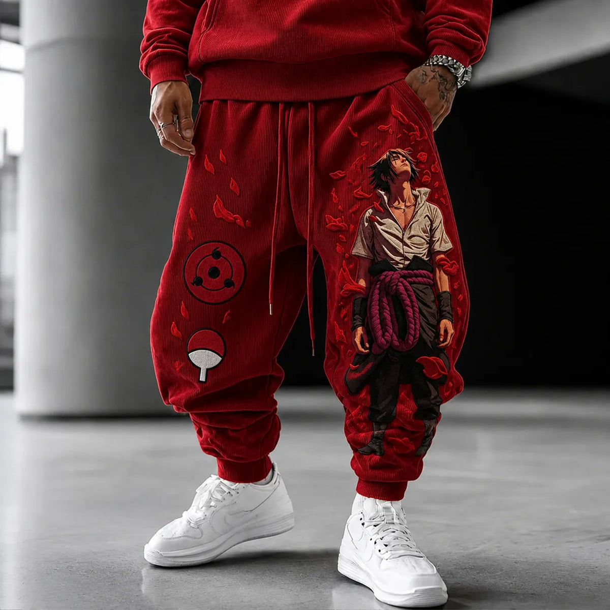 Unisex Anime-print Trousers