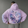 Vintage Graphic Men Hoodie Loose Streetwear Pullover