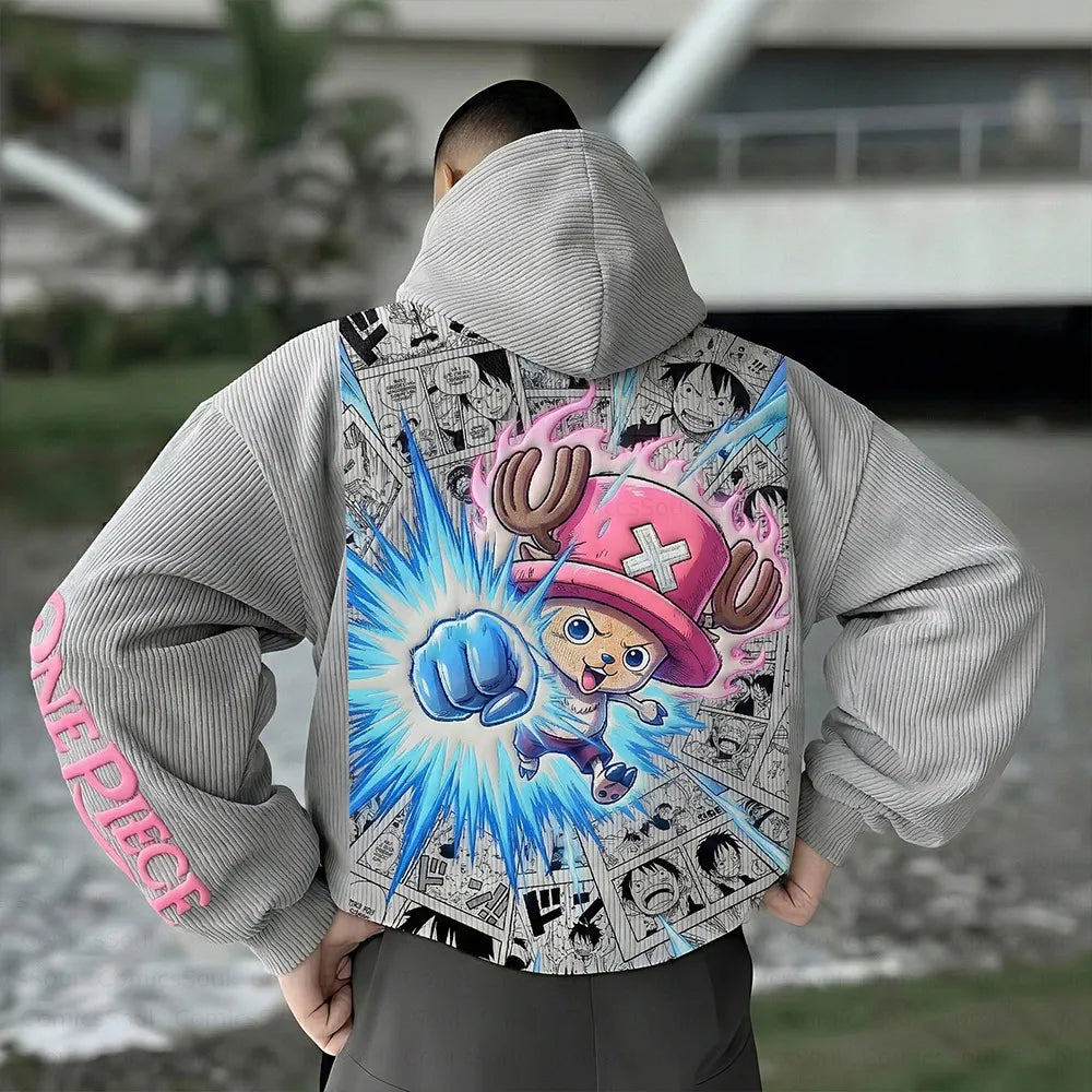 Color-blocked Plush Hoodie