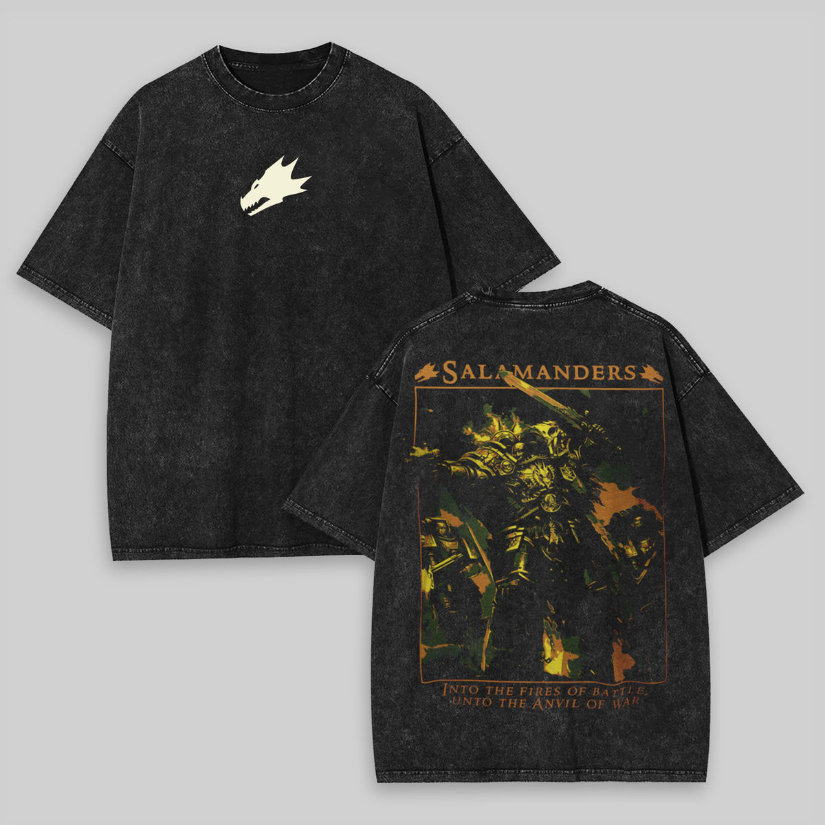 Salamanders Printed Unisex Washed T-Shirt