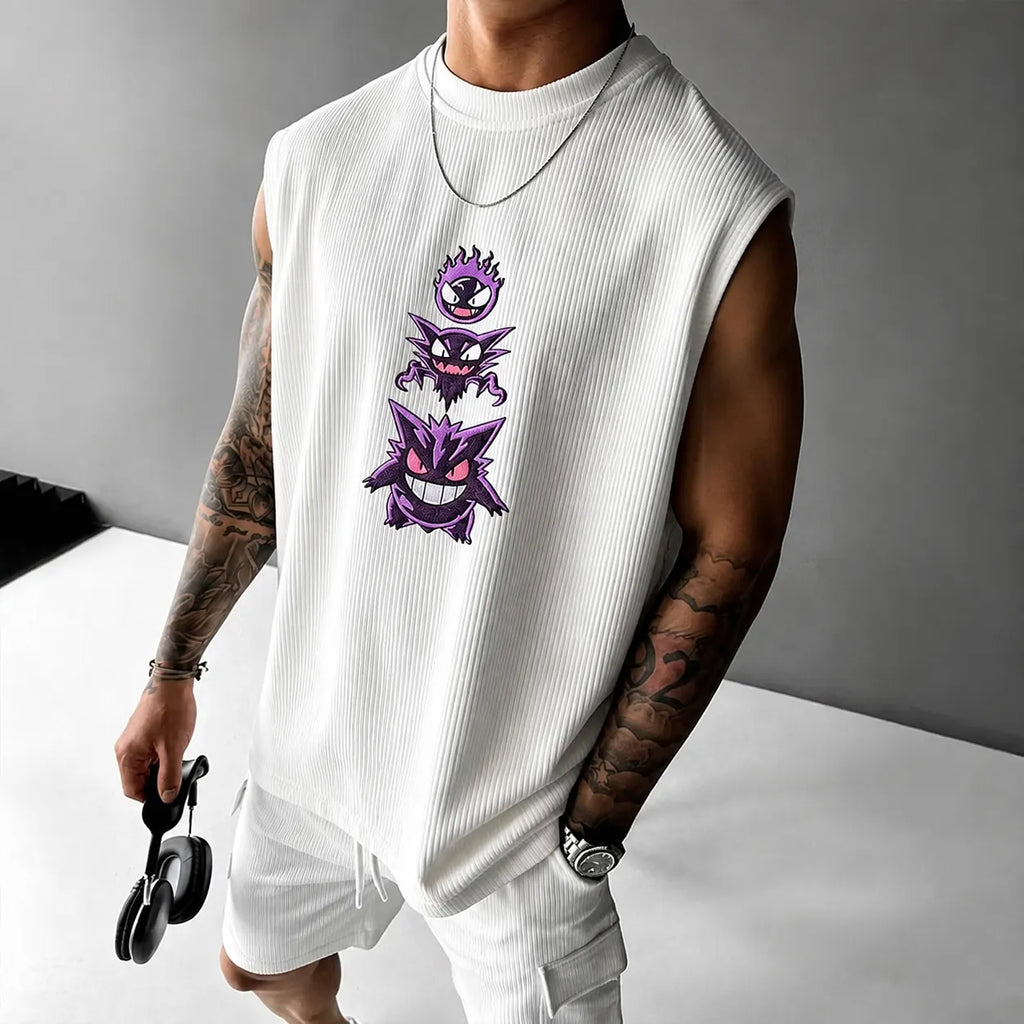 Unisex Anime-print Tank Top