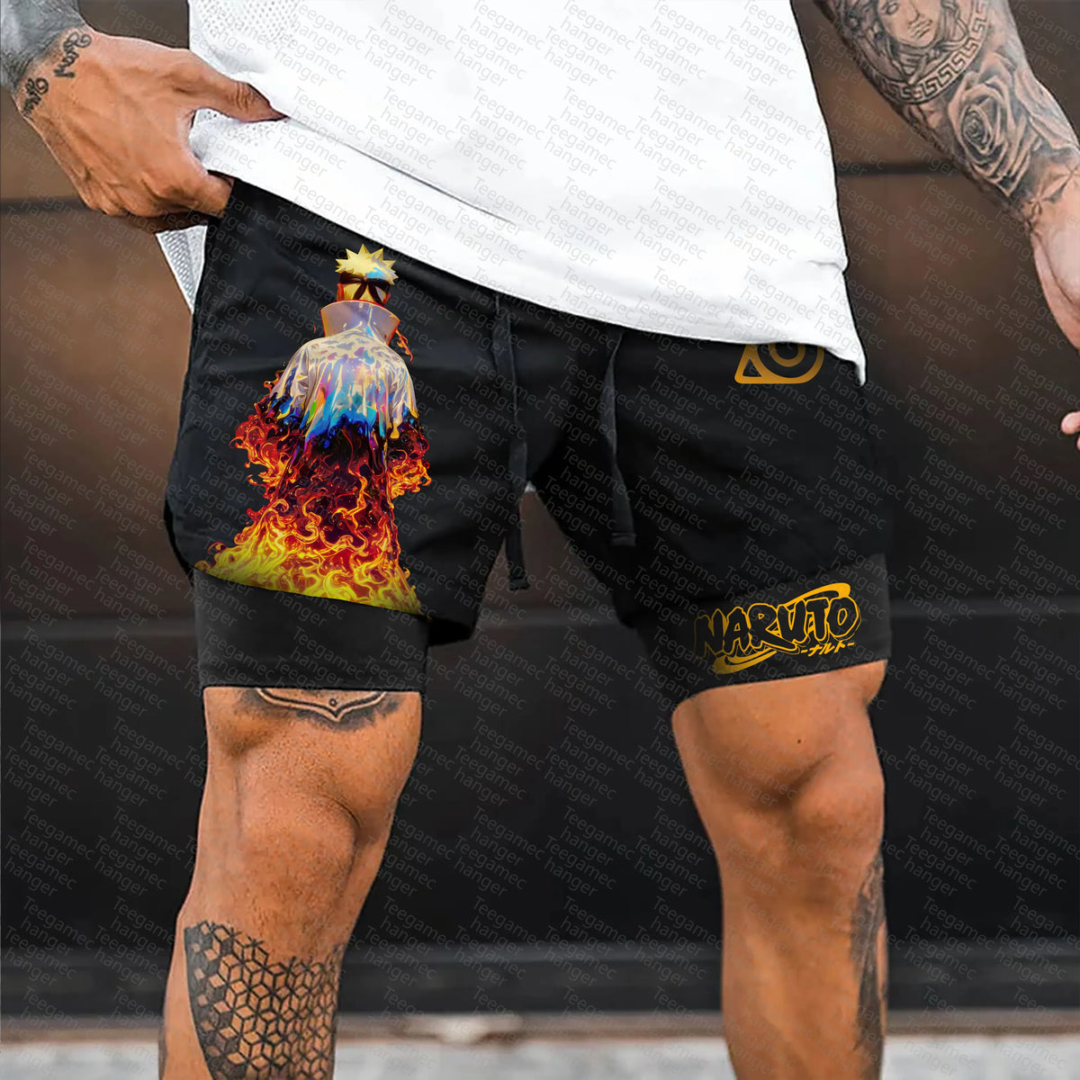 Unisex Naruto Anime Graphic Streetwear Shorts