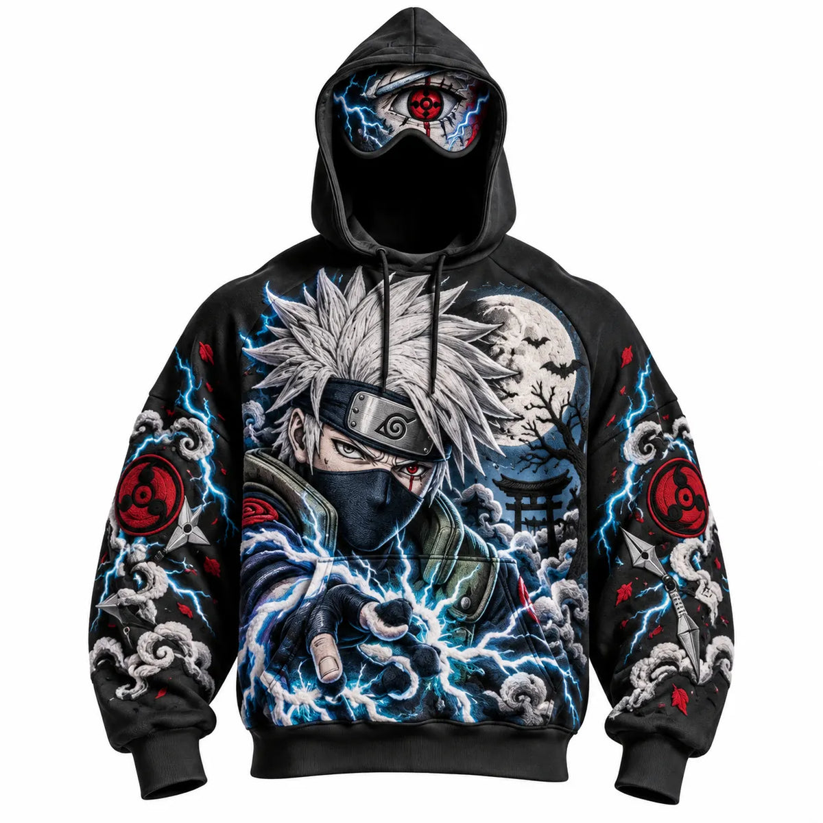Halloween Anime-Print Hoodie
