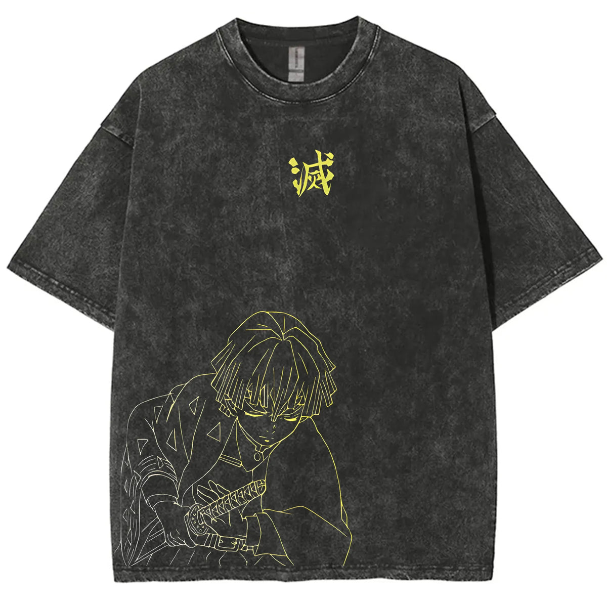 Vintage 3D Direct Inkjet Printed Washed Unisex T-Shirt| KNY
