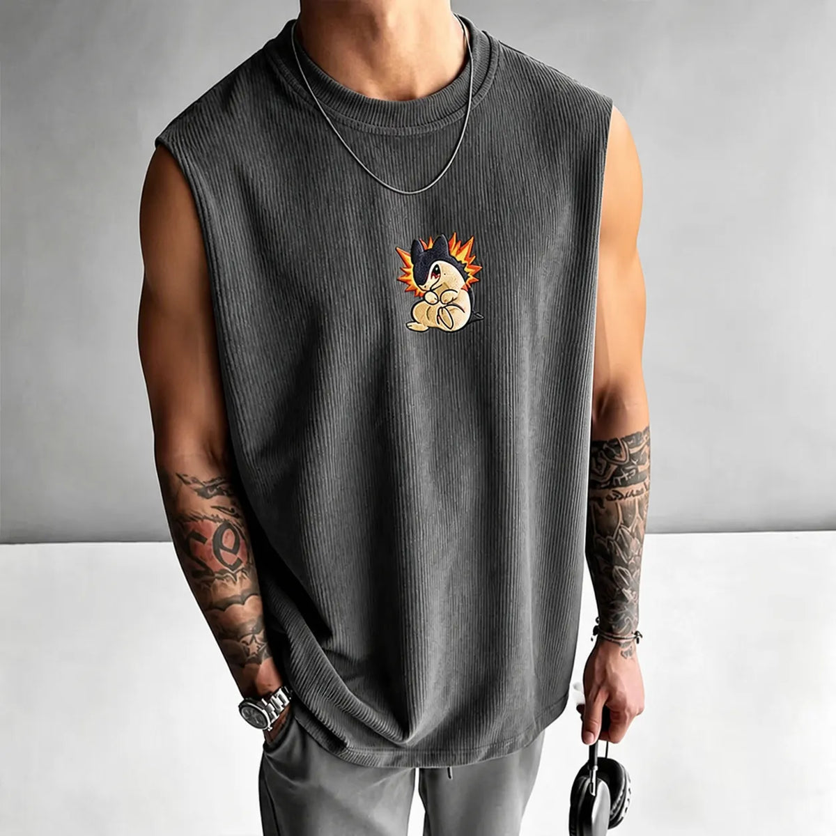Unisex Anime-print Tank Top
