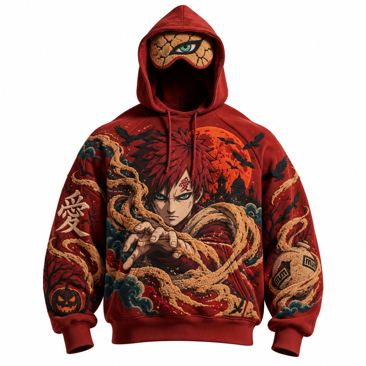 Halloween Anime-Print Hoodie