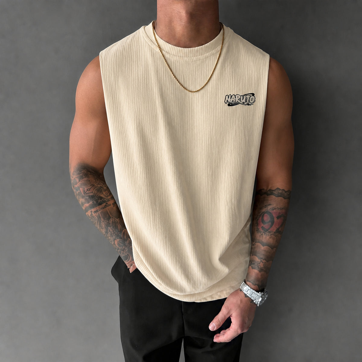 Unisex Anime-print Tank Top