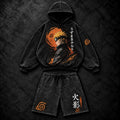 Naruto- Unisex Distressed Hoodie and Shorts Set | Anime Graphic