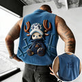 Unisex Anime-Style Retro Corduroy Tank Top
