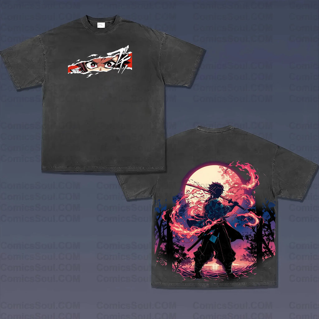 Vintage 3D Direct Inkjet Printed Washed Unisex T-Shirt| KNY