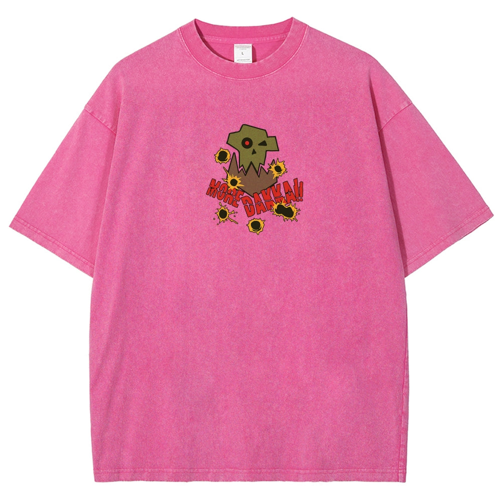 Vintage Casual Washed T-Shirt 丨WH40K