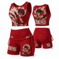 Women's Anime-Print Tank Top And Shorts Sports Set