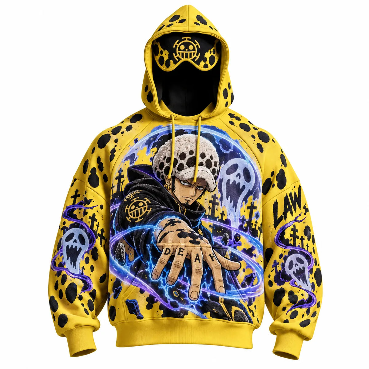 Halloween Anime-Print Hoodie