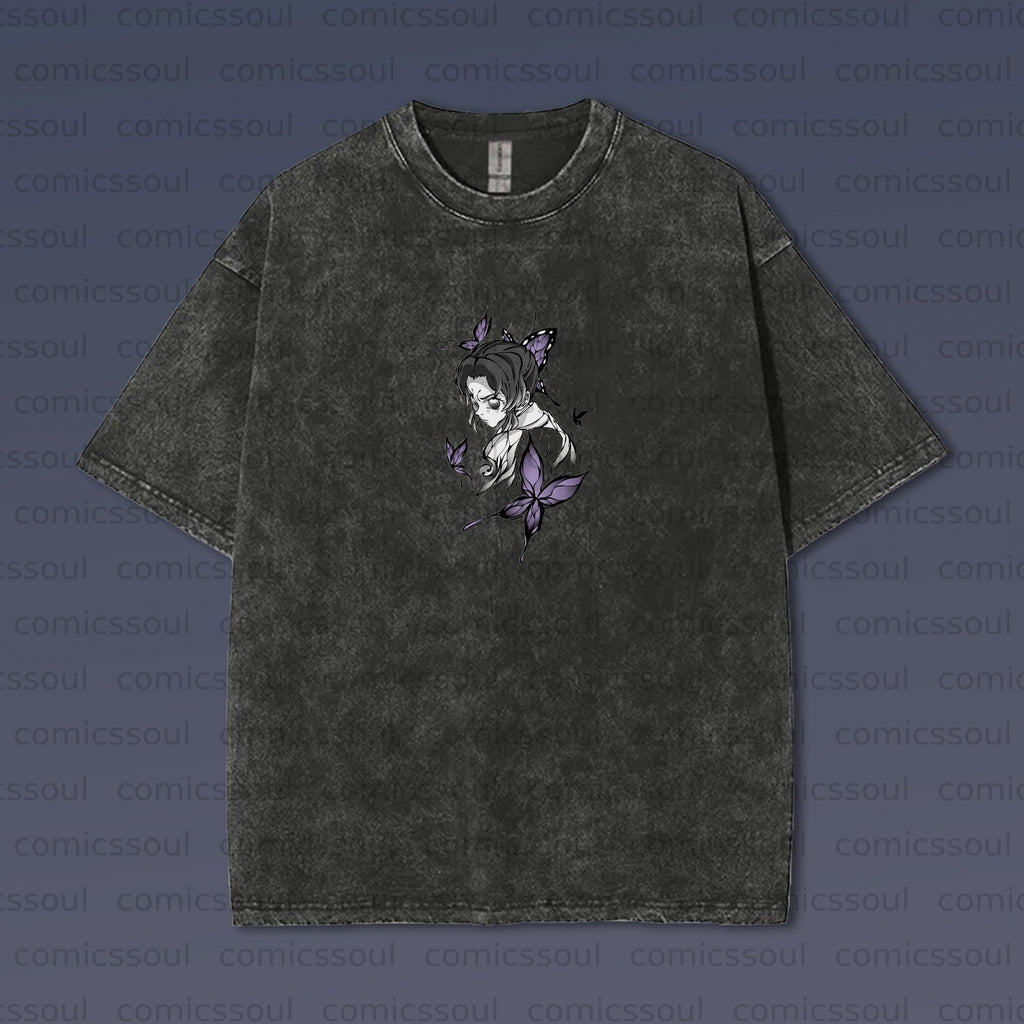 Vintage 3D Direct Inkjet Printed Washed Unisex T-Shirt