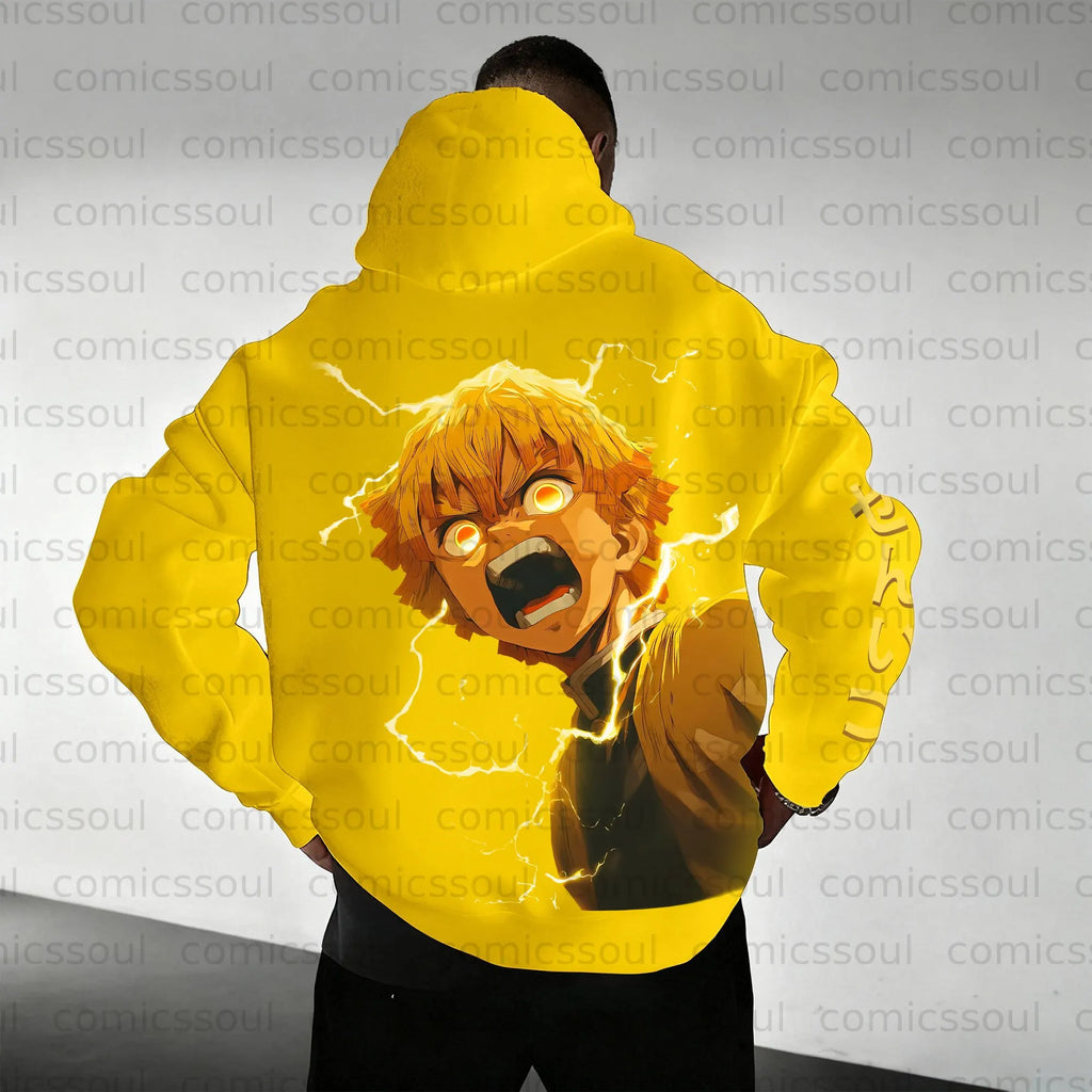 Unisex Anime Graphic Streetwear Vintage Hoodie