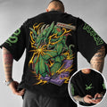 Unisex Anime-Style Retro Corduroy Oversized T-Shirt