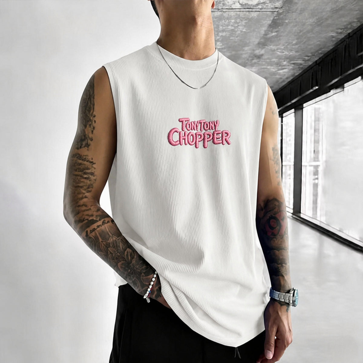 Unisex Anime-print Tank Top