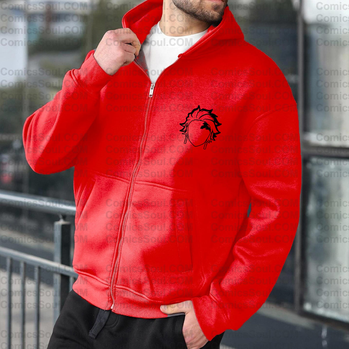 Unisex Graphic Streetwear Vintage Zipper Cardigan Plush Hoodie