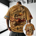 Unisex Short-Sleeve Corduroy T-Shirt With Anime Print