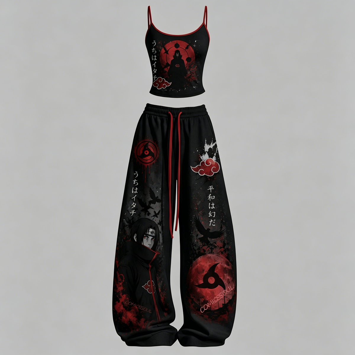 Naruto Top & Elasticated Trousers Two-Piece Set | Anime Graphic