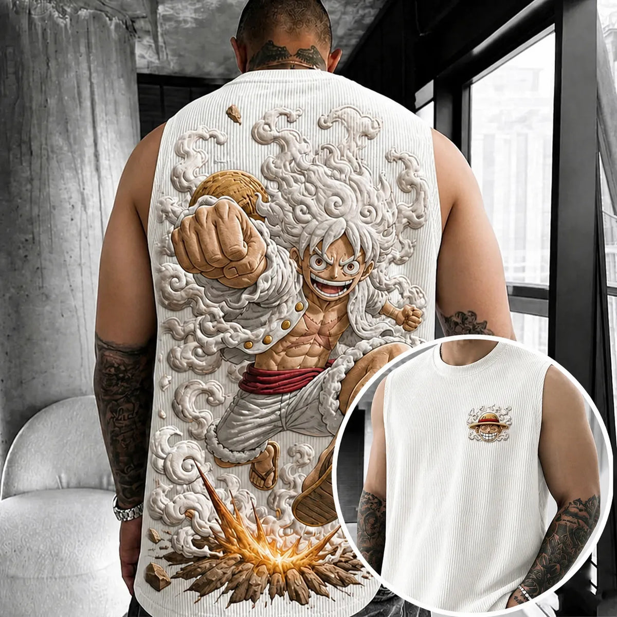 Unisex Anime-print Tank Top