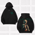 Unisex Graphic Streetwear Vintage Zipper Cardigan Plush Hoodie