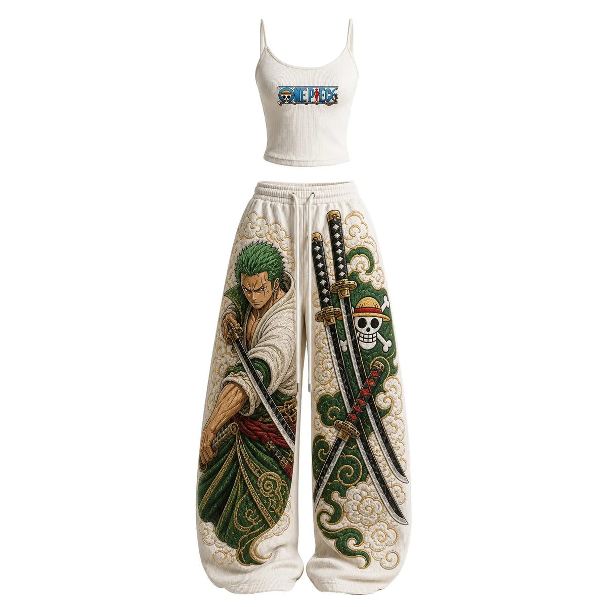 Women's Anime-Print Camisole And Pants Set