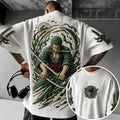 Unisex Anime-Style Retro Corduroy Oversized T-Shirt