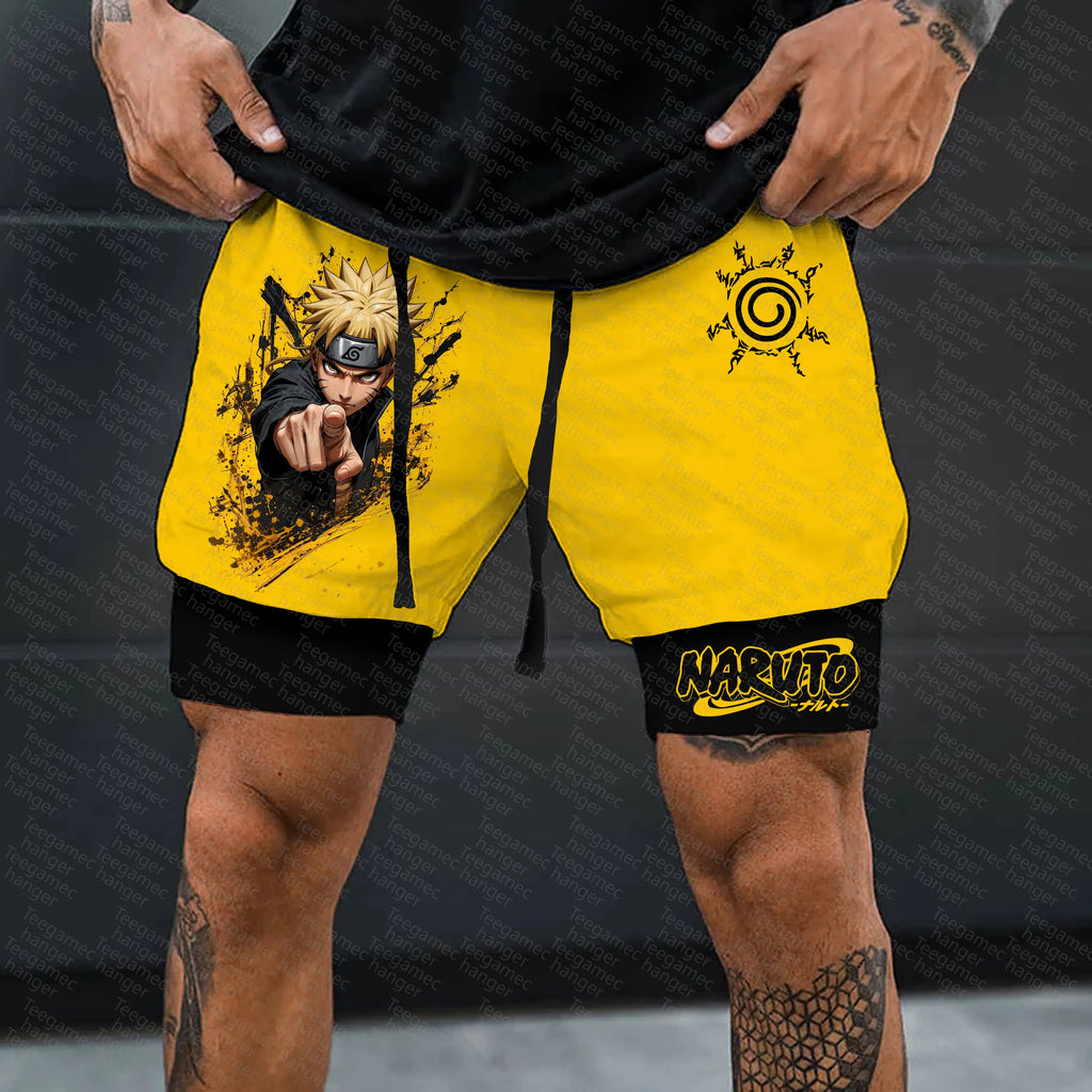 Unisex Naruto Anime Graphic Streetwear Shorts