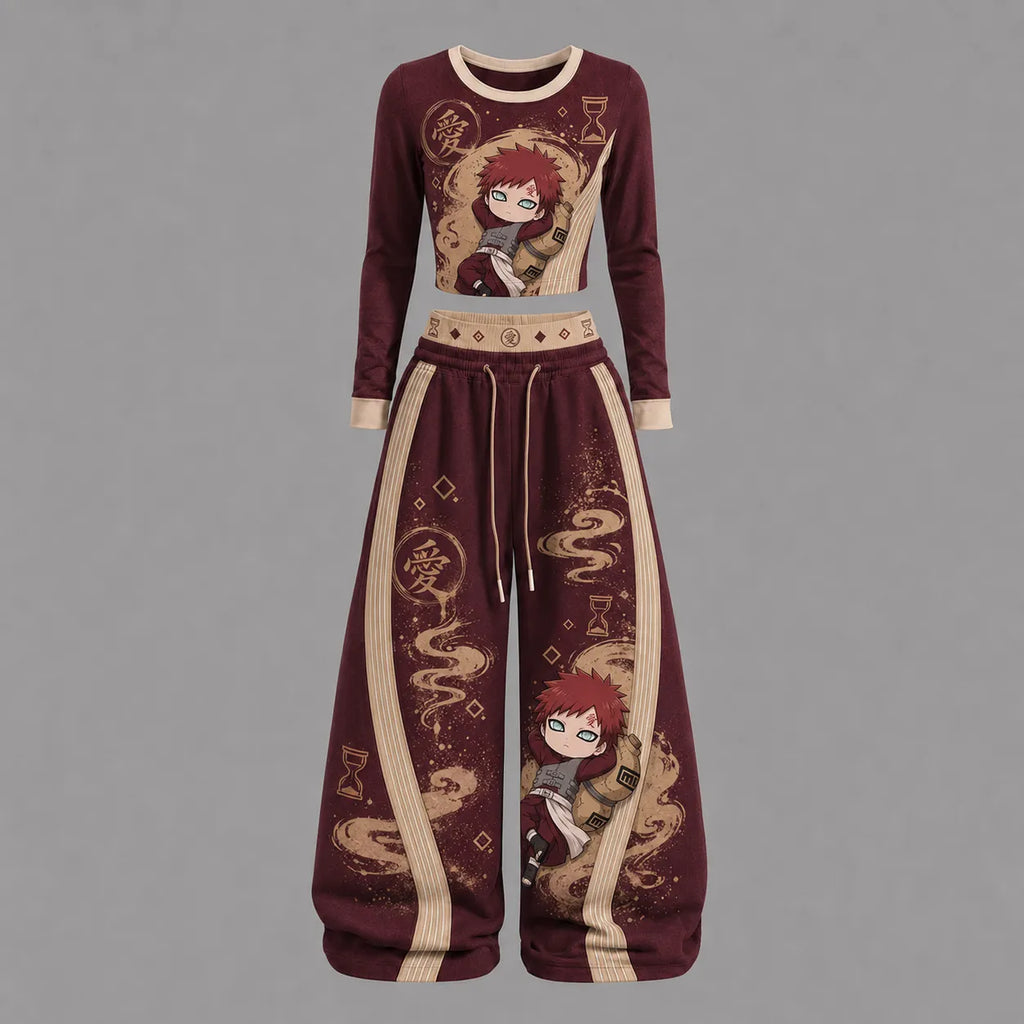 Naruto - Sakura-Long-sleeved double-layer stretch pants set | Anime Graphic