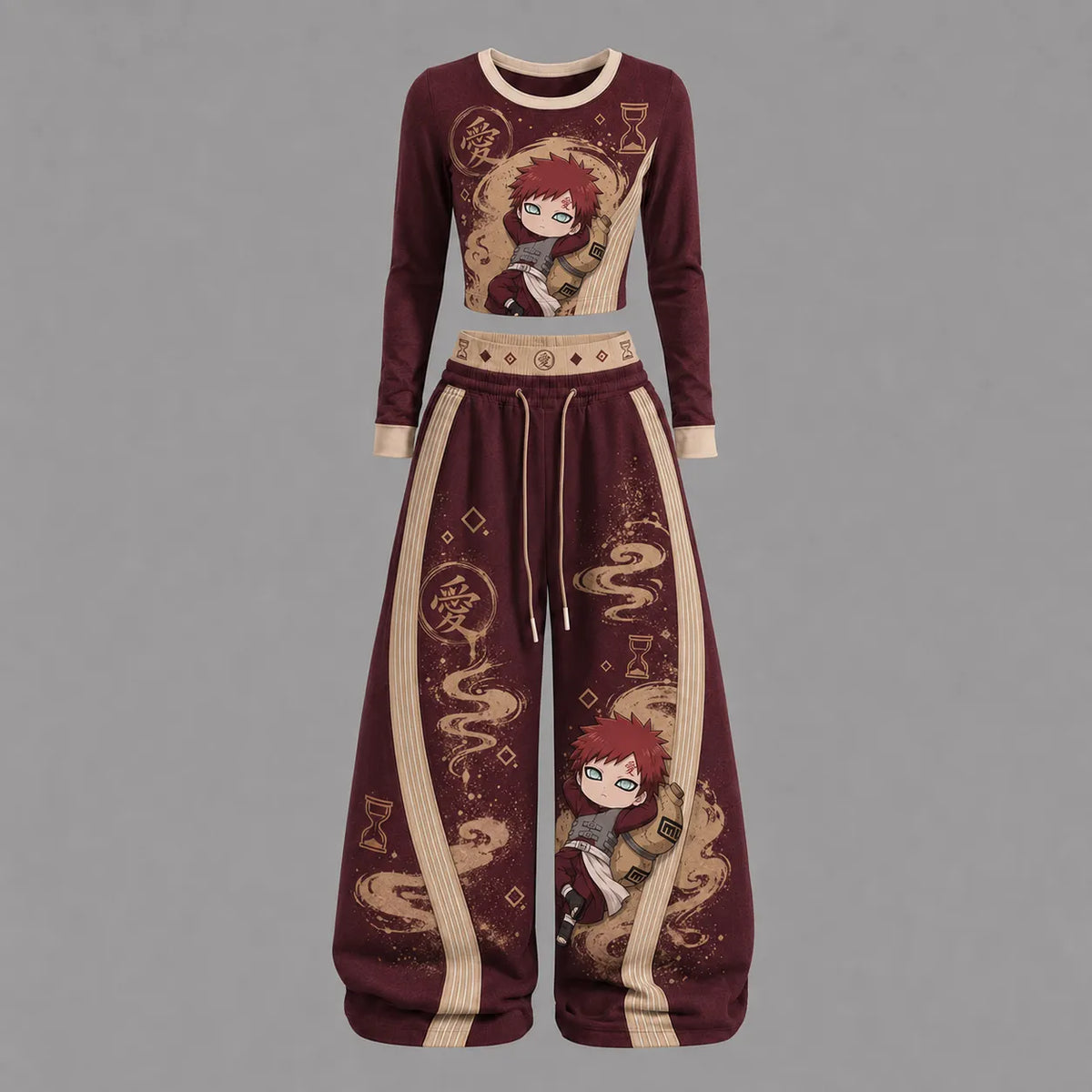 Naruto - Sakura-Long-sleeved double-layer stretch pants set | Anime Graphic