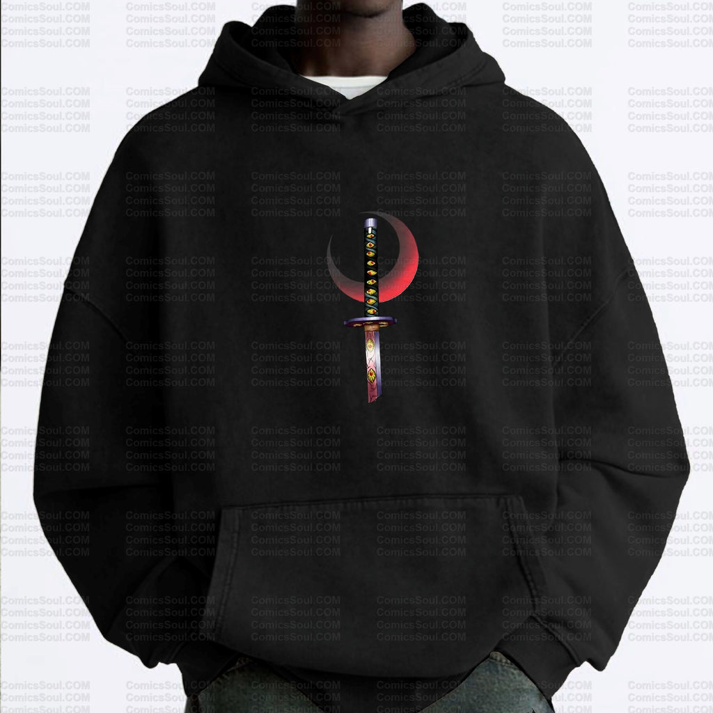Unisex Anime Graphic Water wash Streetwear Vintage Hoodie
