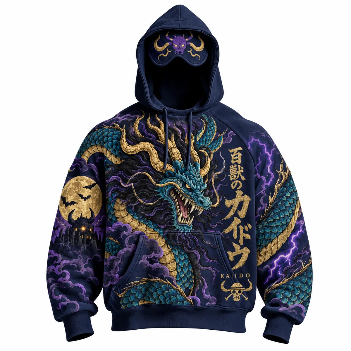 Halloween Anime-Print Hoodie
