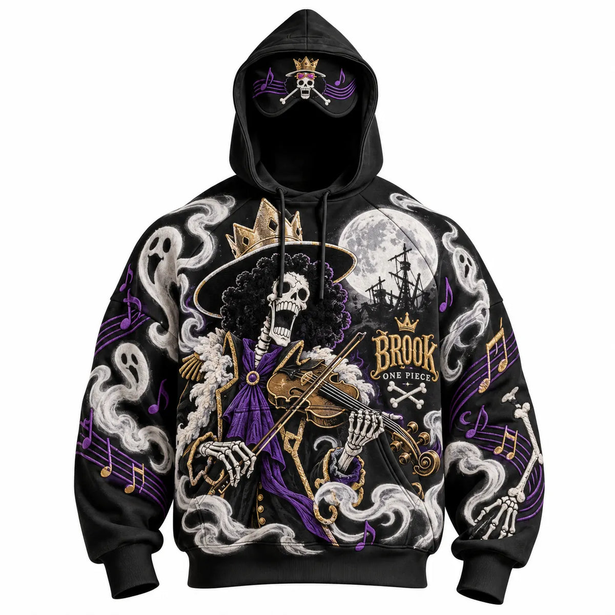 Halloween Anime-Print Hoodie