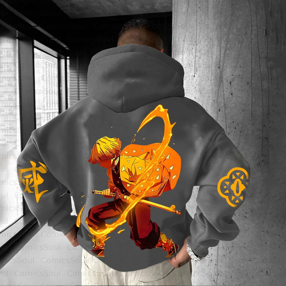 Unisex Anime Graphic Streetwear Vintage Plush Hoodie| KNY