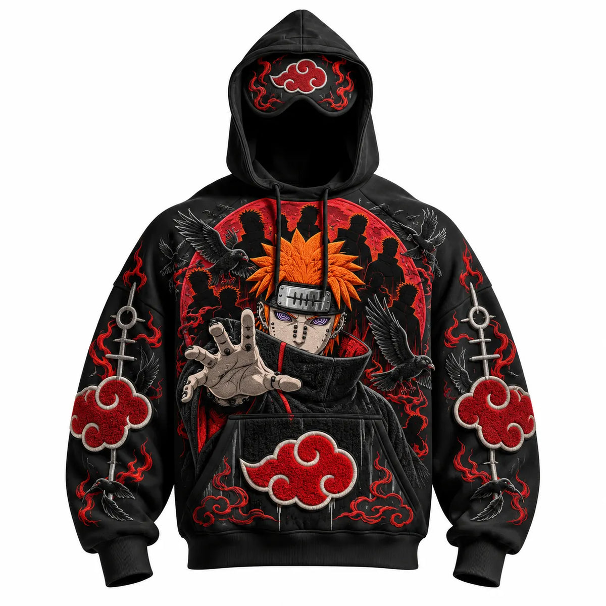 Halloween Anime-Print Hoodie