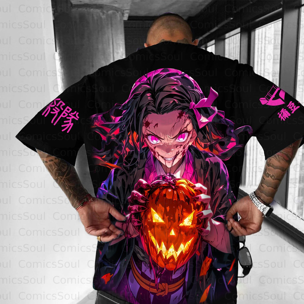 Unisex Anime Halloween Inspired Vintage T-Shirt