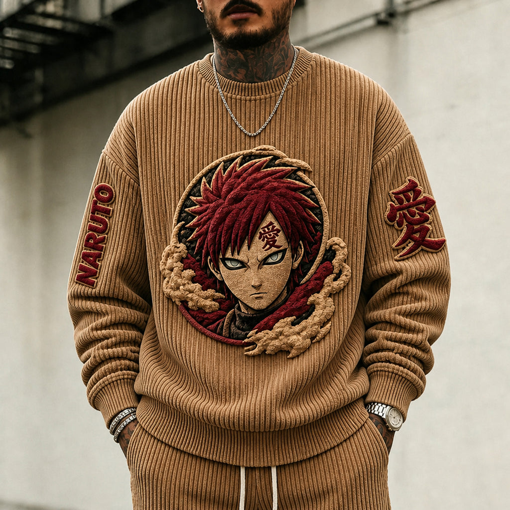 Unisex Anime-print Crewneck Sweatshirt