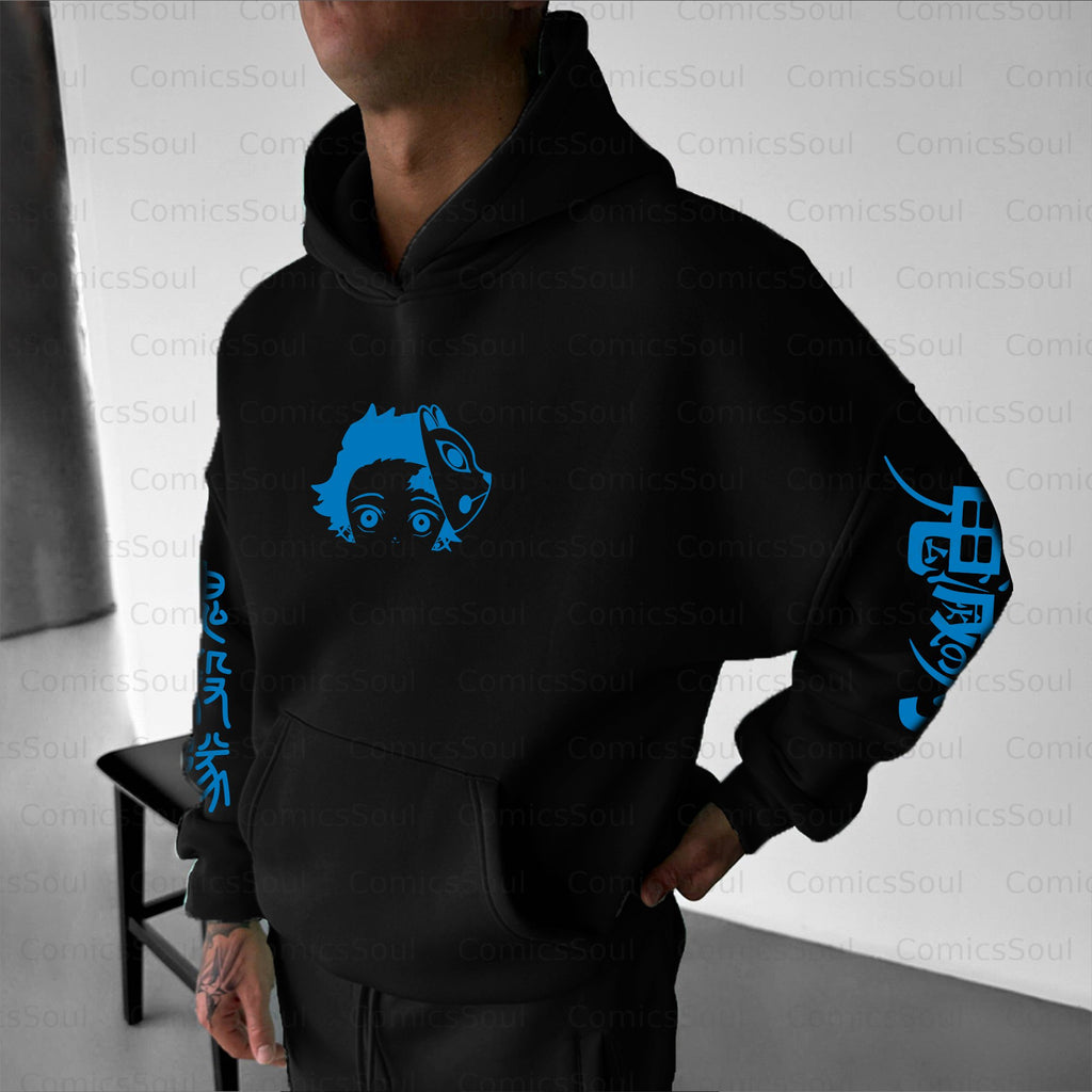 Unisex Anime Graphic Streetwear Vintage Plush Hoodie| KNY