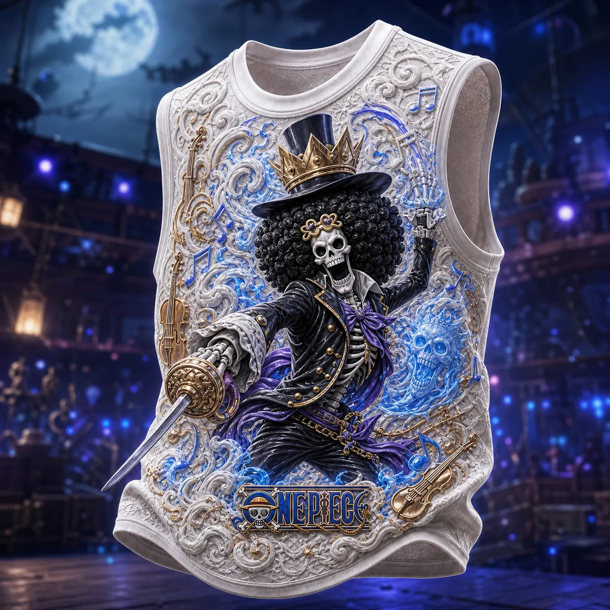 Pirate Crew Graphic Crew-Neck Tank Top