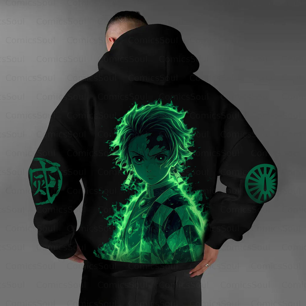 Unisex Anime Graphic Streetwear Vintage Plush Hoodie